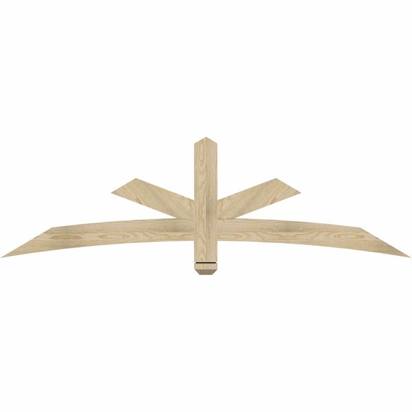 Ekena Millwork Alberta Rough Sawn Timber Gable Bracket, Douglas Fir, 72"W x 21"H x 2"D x 4"F, 7/12 Pitch GBW072X21X0204ALB00RDF - main